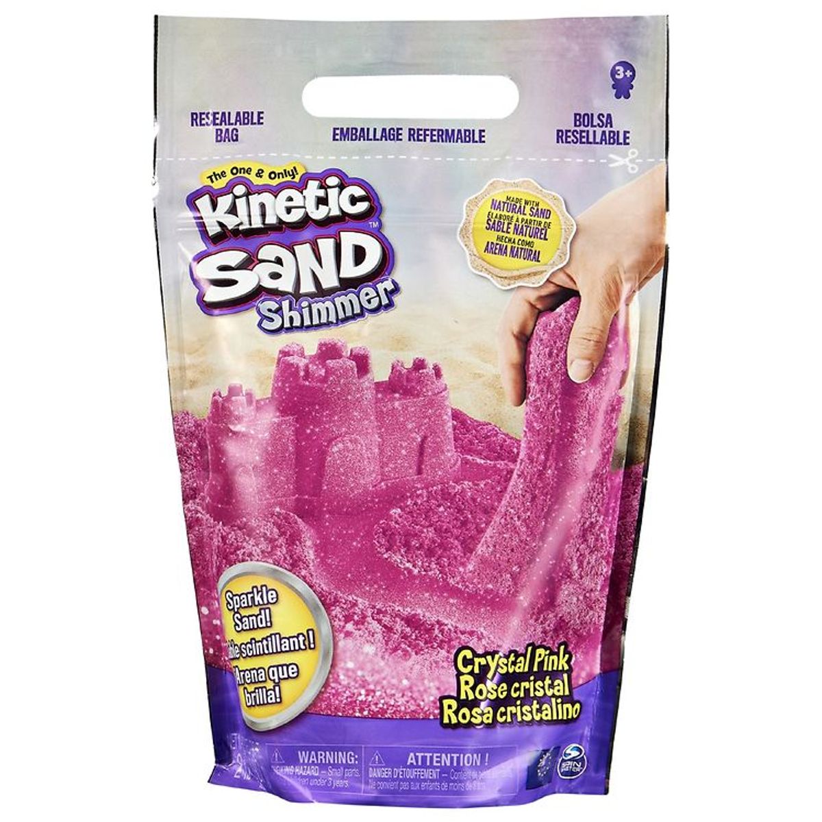 Kinetic Sand Strandsand - 900 gram - Crystal Pink Glitter