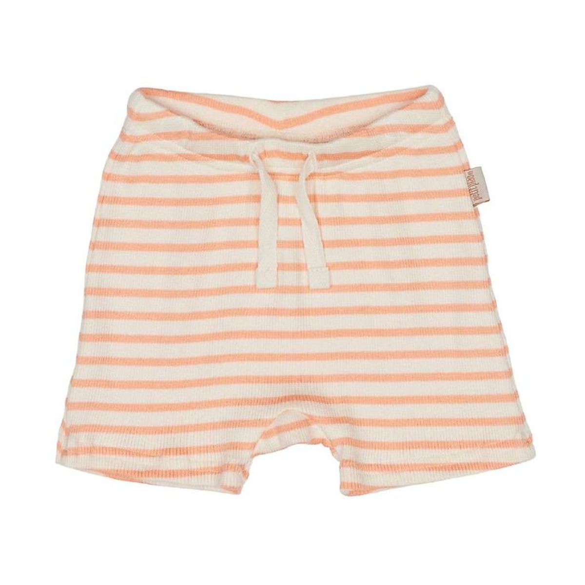 Petit Piao Shorts - Modal Striped - Peach Naught/Eggnog