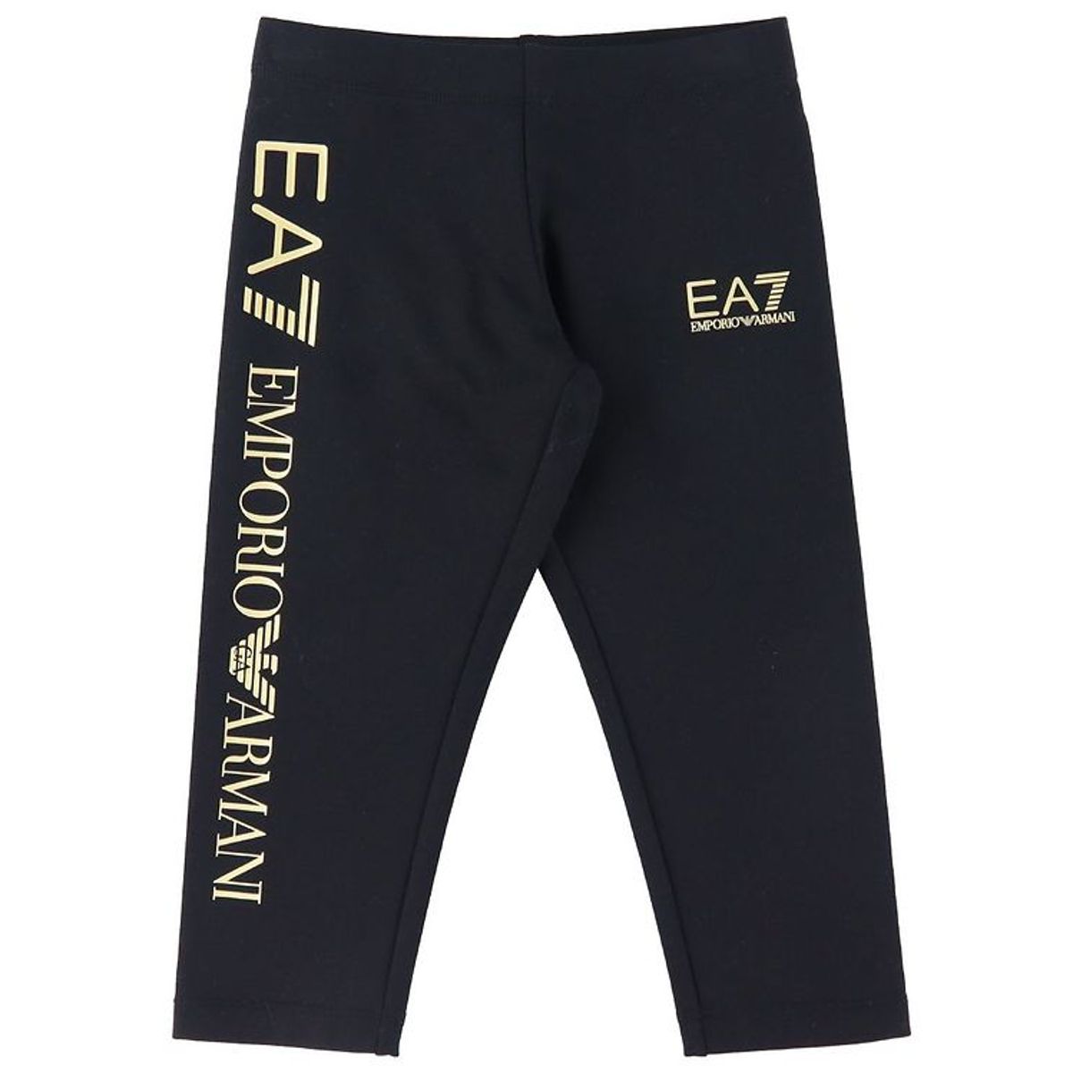 EA7 Leggings - Sort m. Guld/Logo