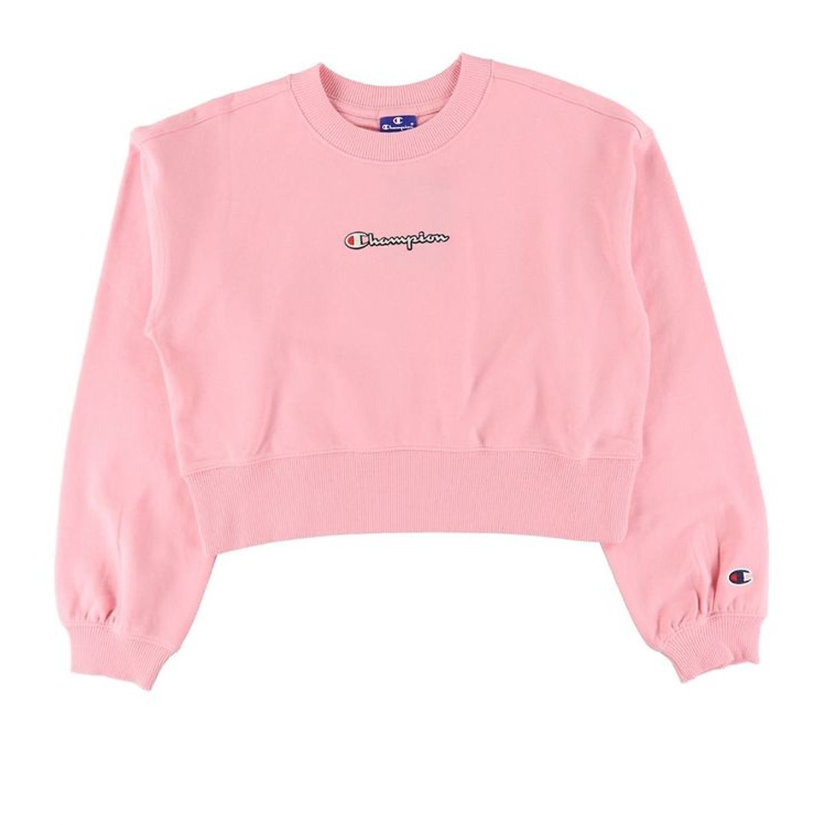 Champion Fashion Sweatshirt - Cropped - Rosa m. Logo