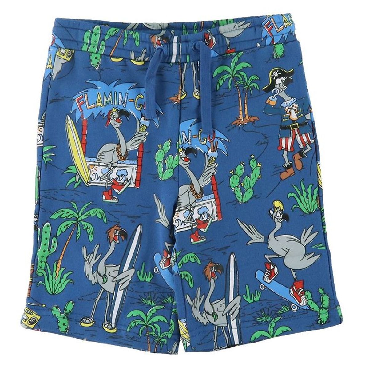 Stella McCartney Kids Sweatshorts - Blå m. Flamingoer