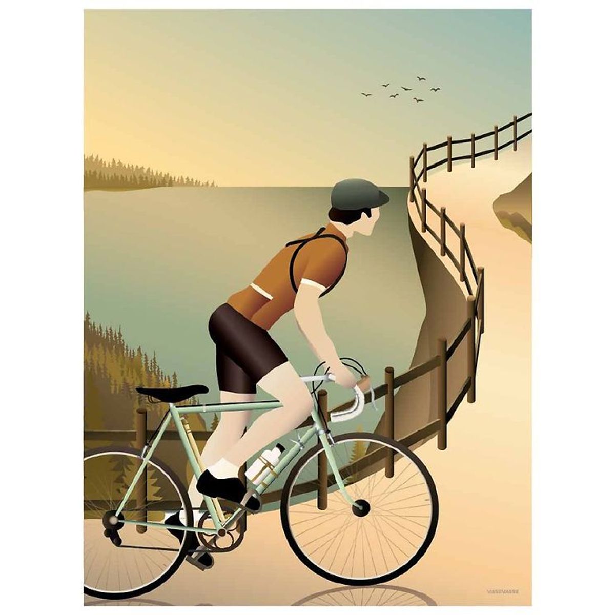 Vissevasse Plakat - 30x40 - Cycling In The Hills