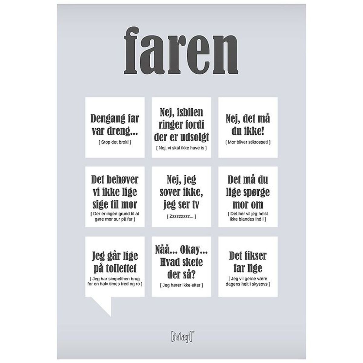 Dialægt Plakat - 50x70 - Faren