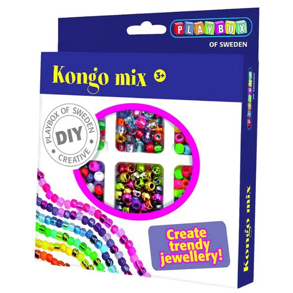 Playbox Perlesæt - 480 stk - Kongo Mix