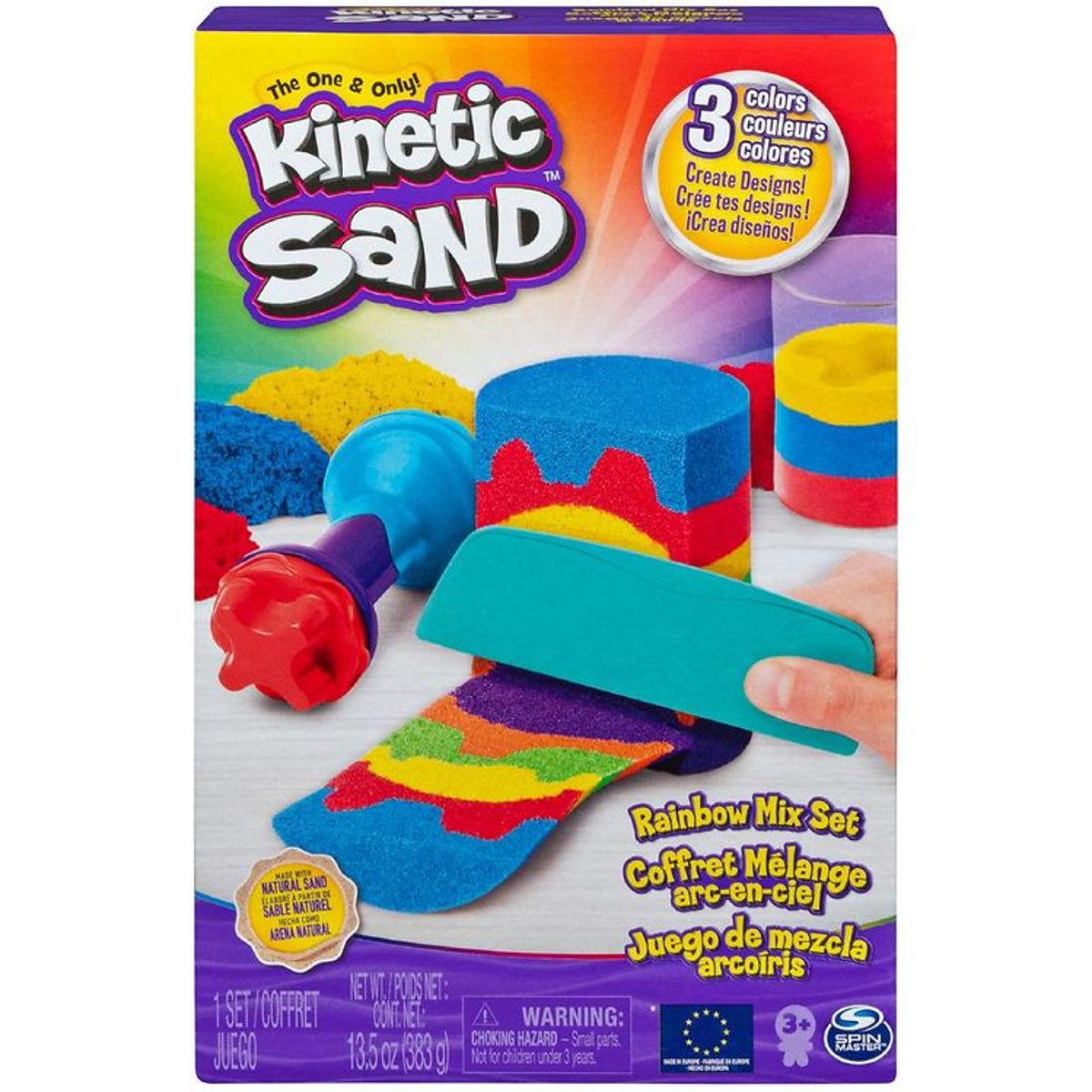 Kinetic Sand Sandsæt - 383 gram - Regnbue