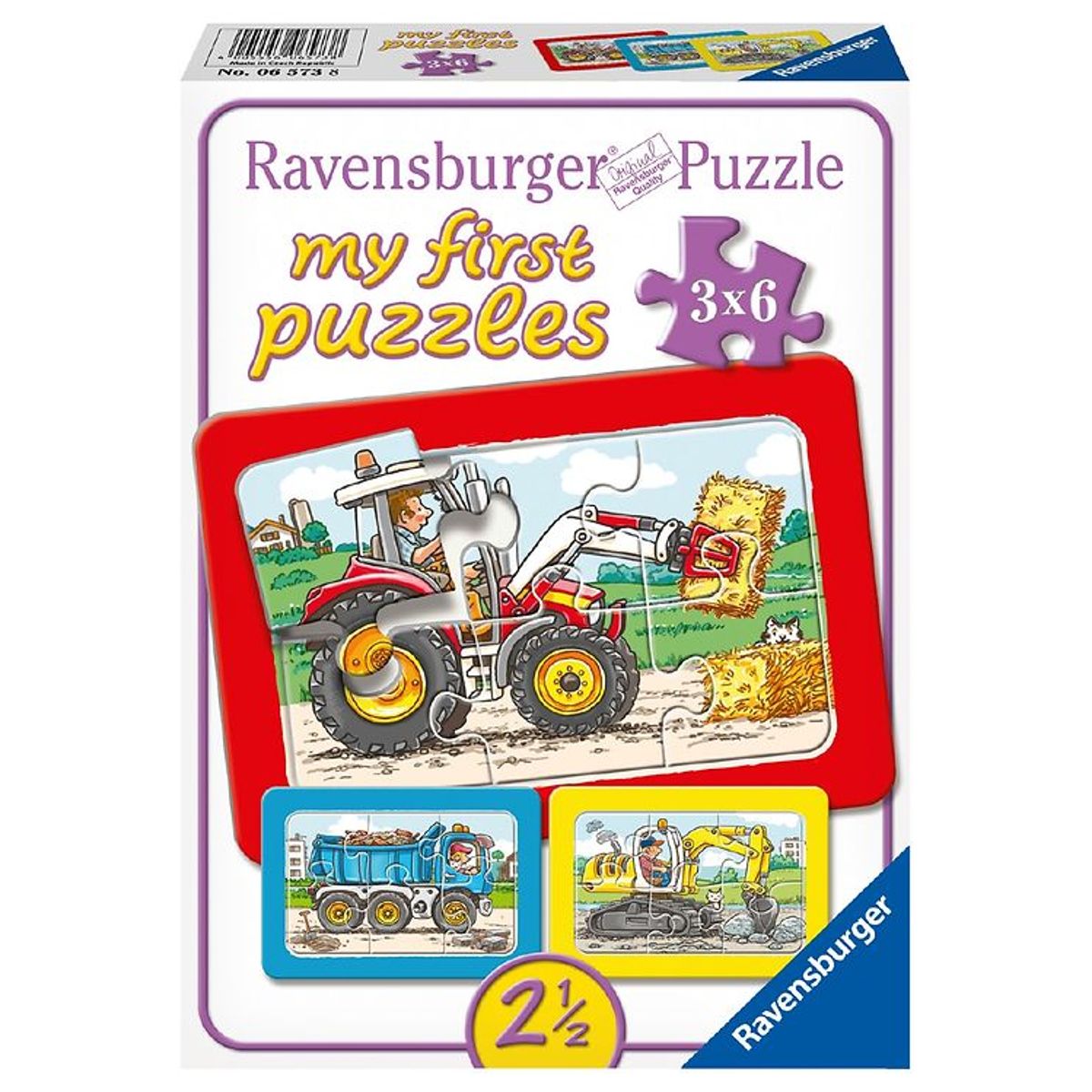 Ravensburger Puslespil - My First - 3x6 Brikker - Work