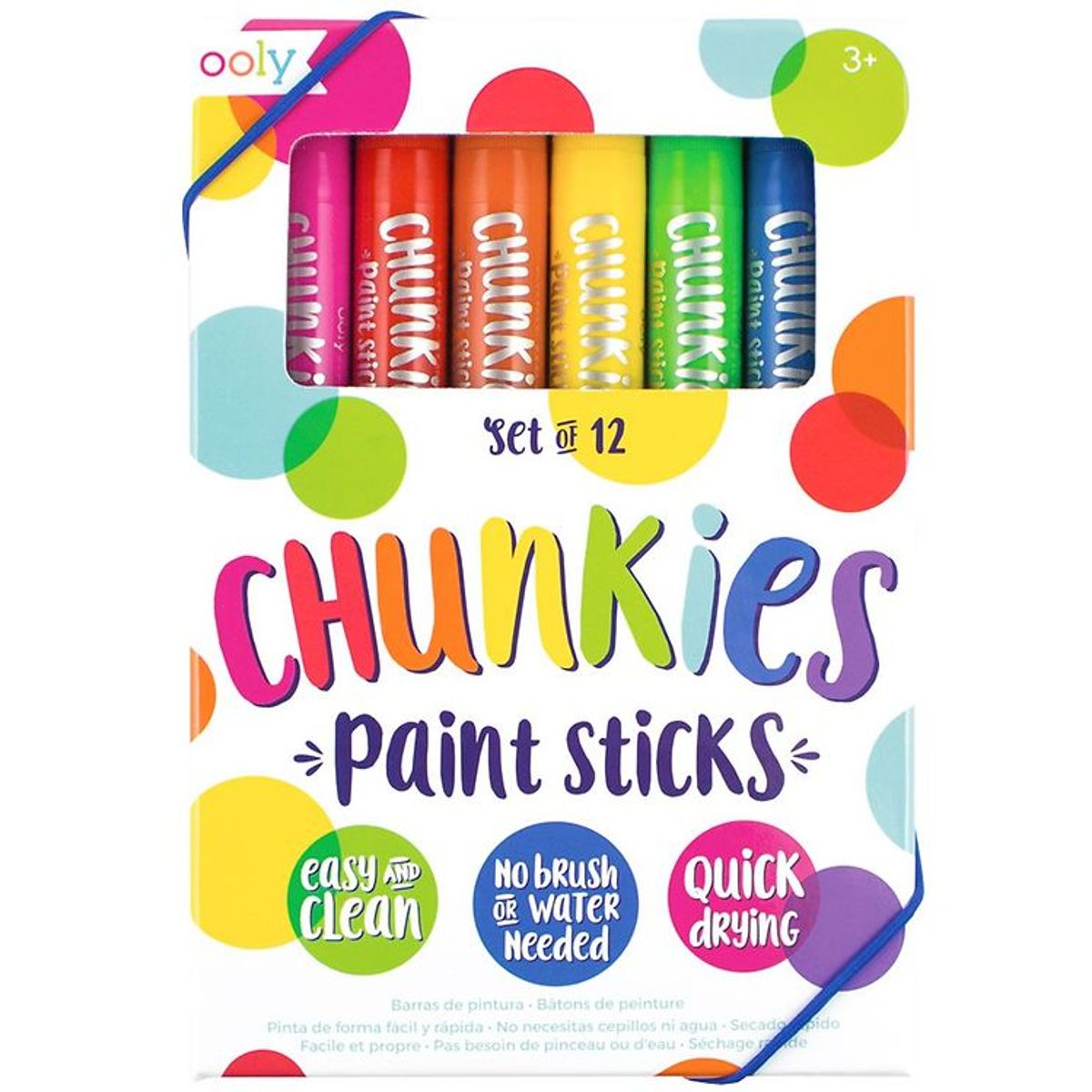 Ooly Jumbo Tuscher - Chunkies Paint Sticks - 12 stk - Multifarve