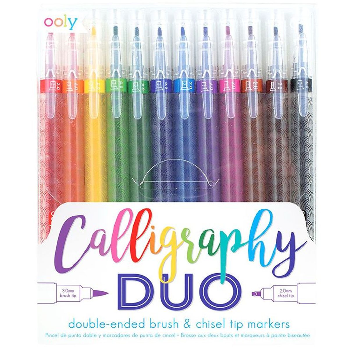 Ooly Tuscher - Calligraphy Duo - 12 stk - Multifarvet