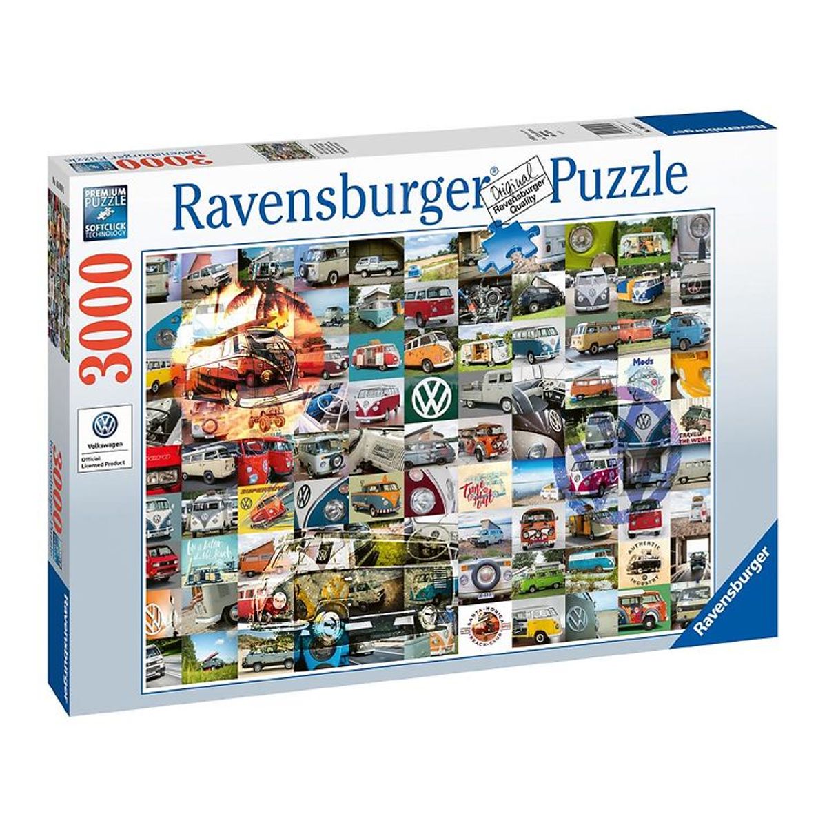 Ravensburger Puslespil - 3000 Brikker - VW Bulli Moments