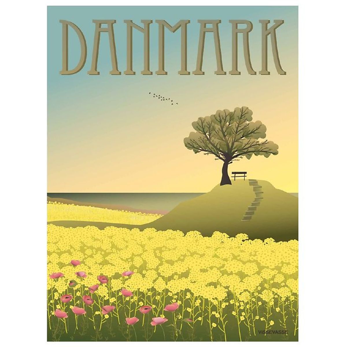 Vissevasse Plakat - 30x40 - Danmark - Rapsmarkerne