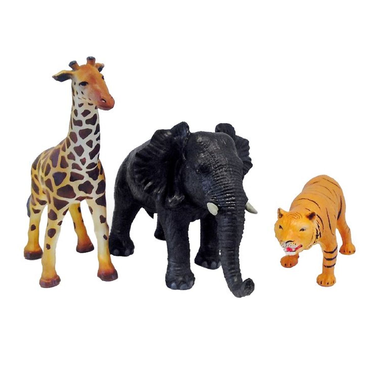 Green Rubber Toys Dyr - 3 stk. - 18 cm - Jungledyr