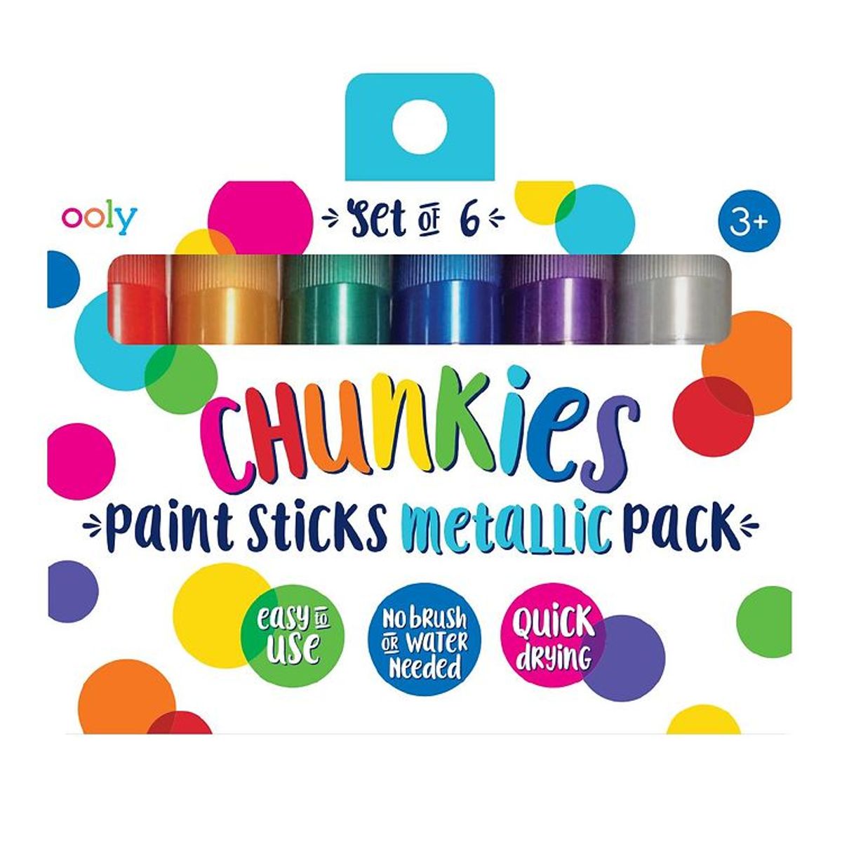 Ooly Jumbo Tuscher - Chunkies Paint Sticks - 6 stk - Metallic