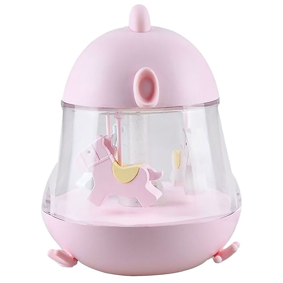 Rabbit & Friends Lampe - 16x13 cm - Karrusel m. Musik - Rosa