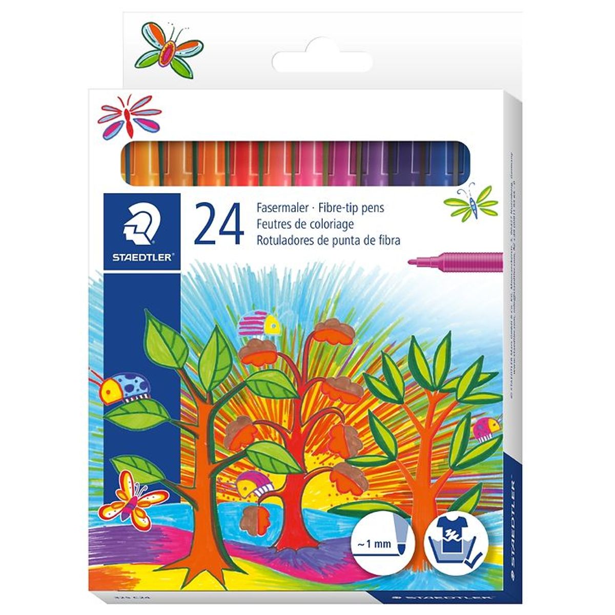 Staedtler Tuscher - 24 stk. - Noris Fiberpenne - 1 mm