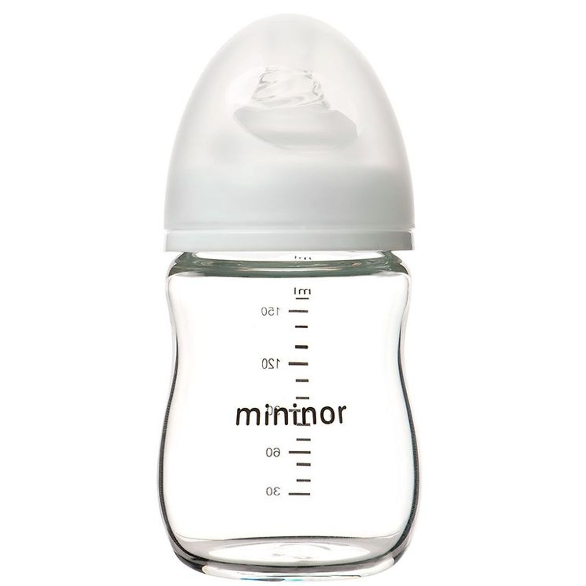 Mininor Sutteflaske - Glas - 160 ml - Hvid