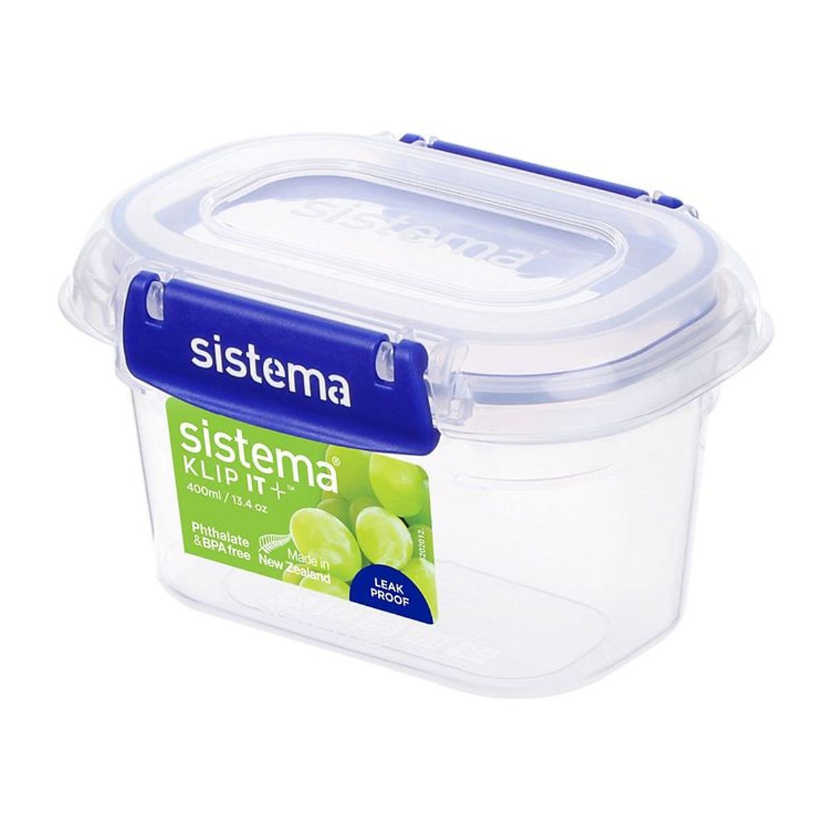 Sistema Madkasse - Rectangle Klip it Plus - 400ml - Blå