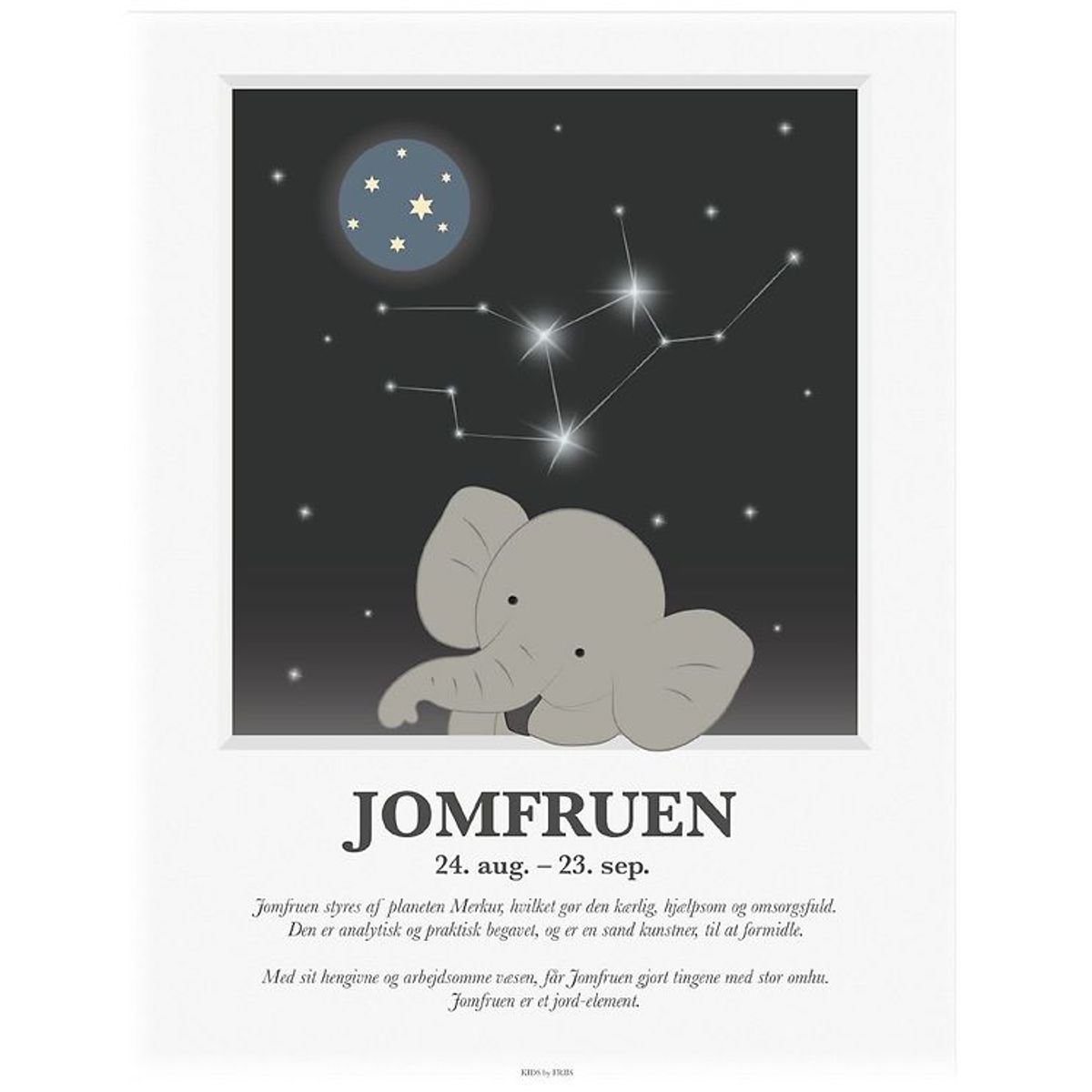 Kids by Friis Plakat - Stjernetegn - Jomfruen