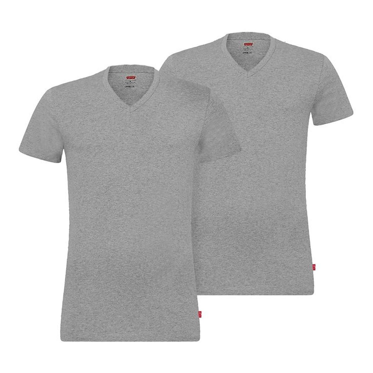 Levis T-Shirt - V Neck - 2-Pak - Middle Grey Melange