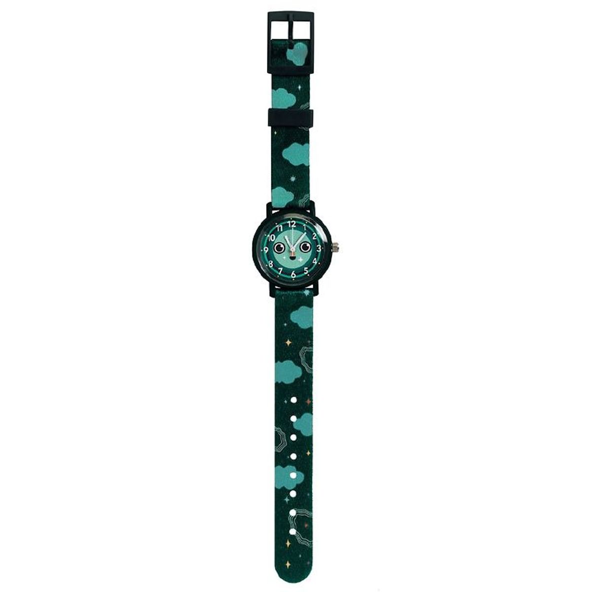 Djeco Armbåndsur - Montre Night - Sort/grøn