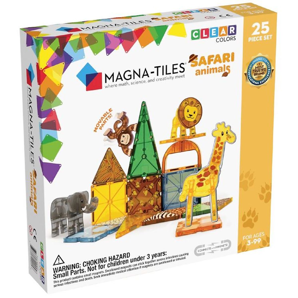 Magna-Tiles Magnetsæt - 25 Dele - Safaridyr