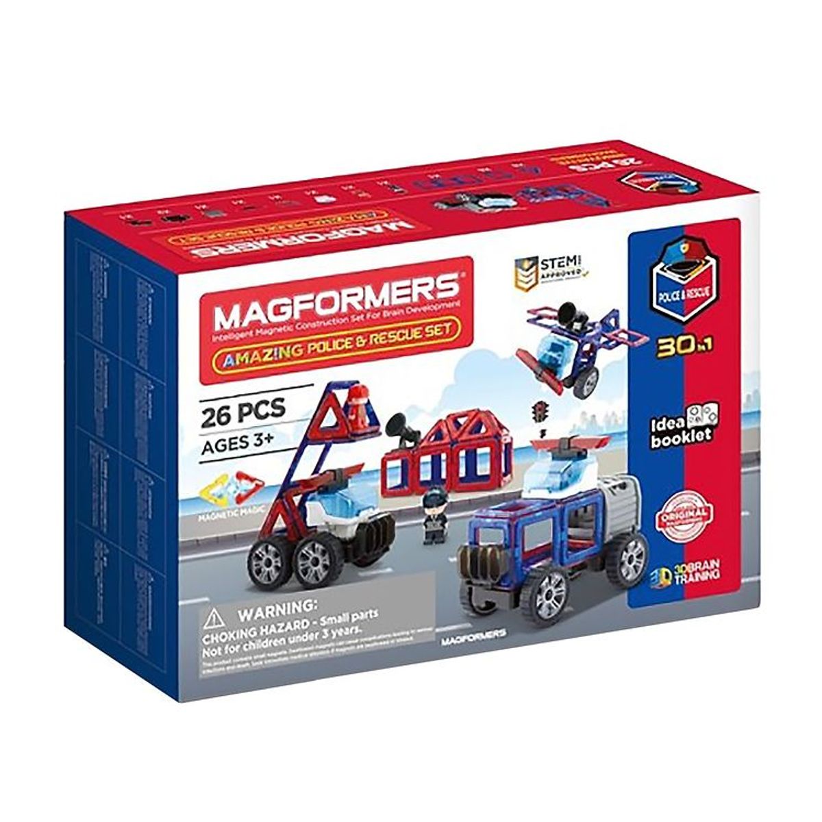 Magformers Amazing Police And Rescue Sæt - 26 Dele