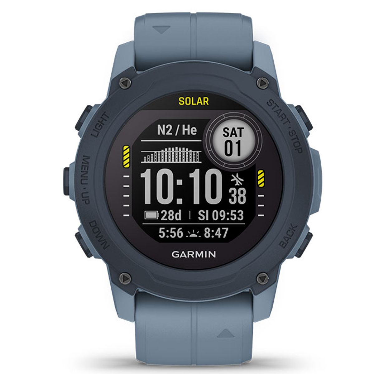 Garmin Descent G1 Solar Dykkercomputer & Smartwatch-Solar - Hurricane Blue