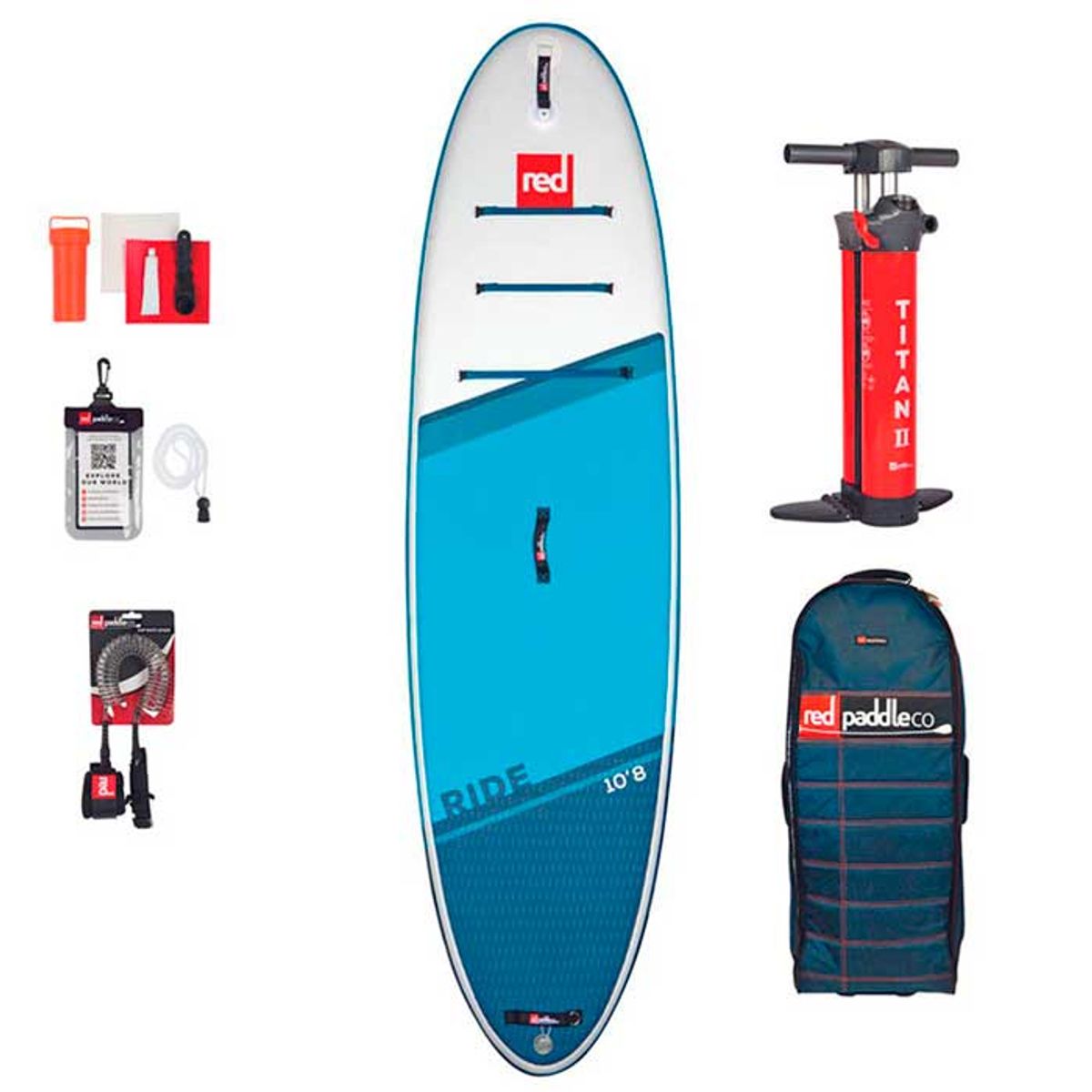 Red Paddle Ride 10'8" MSL SUP Paddleboard Blå