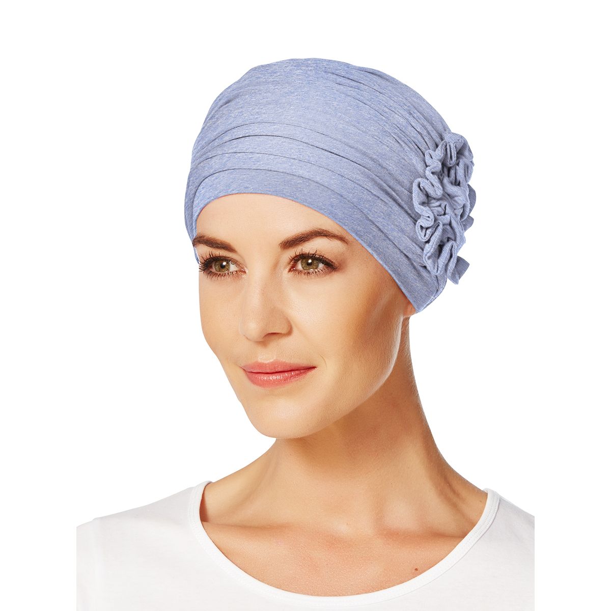 Lotus Turban | Light Blue Melange