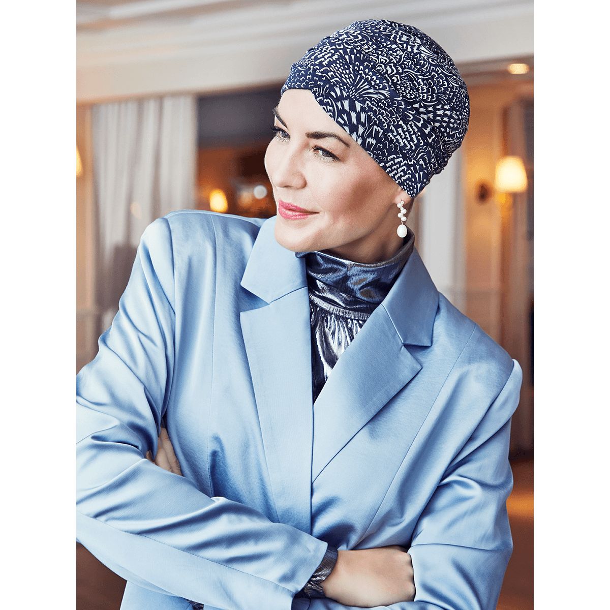 HocYoga Turban | Floating Navy