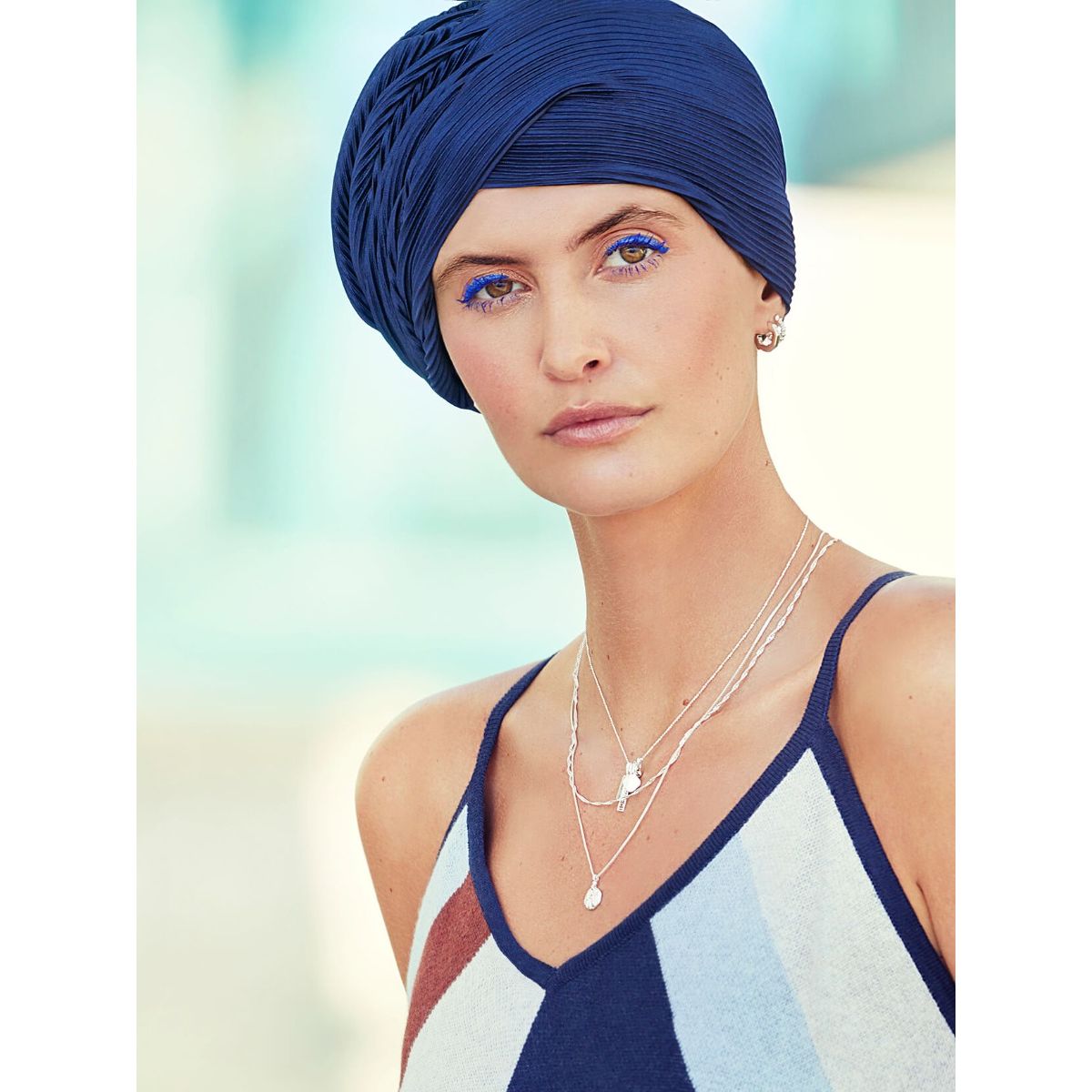 LUNA &bull; V Turban - Solide Col.