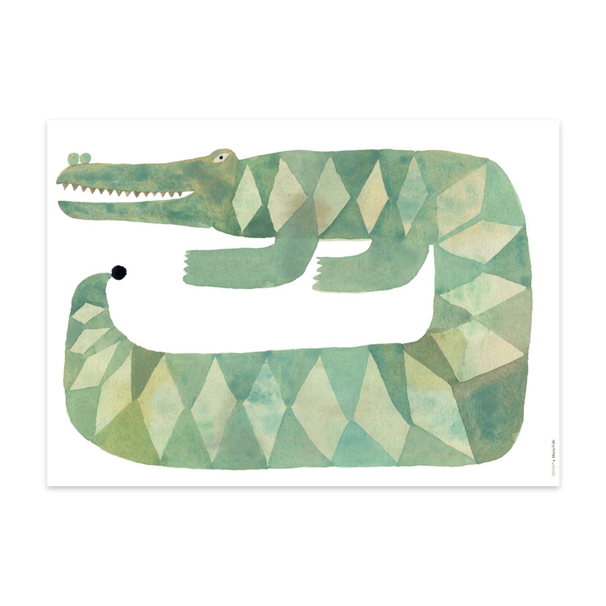 Crocodile Gustav plakat - 50x70 cm (One size)