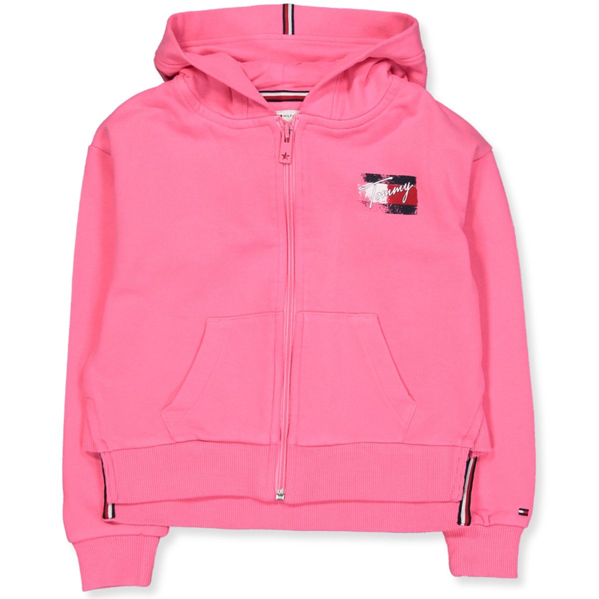 Organic pink zip sweat (14 år/164 cm)