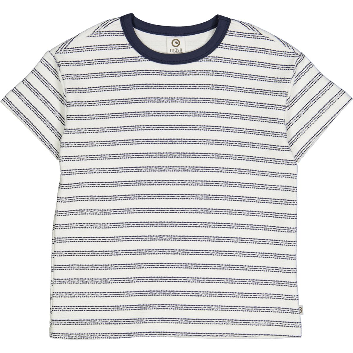 Organic stribet t-shirt (6 år/116 cm)