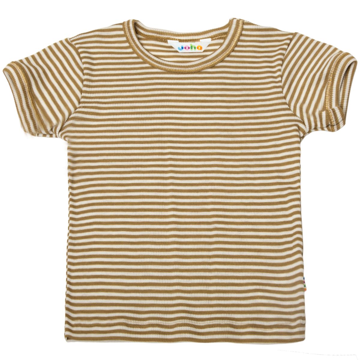 Uld-silke stribet t-shirt (80 cm)