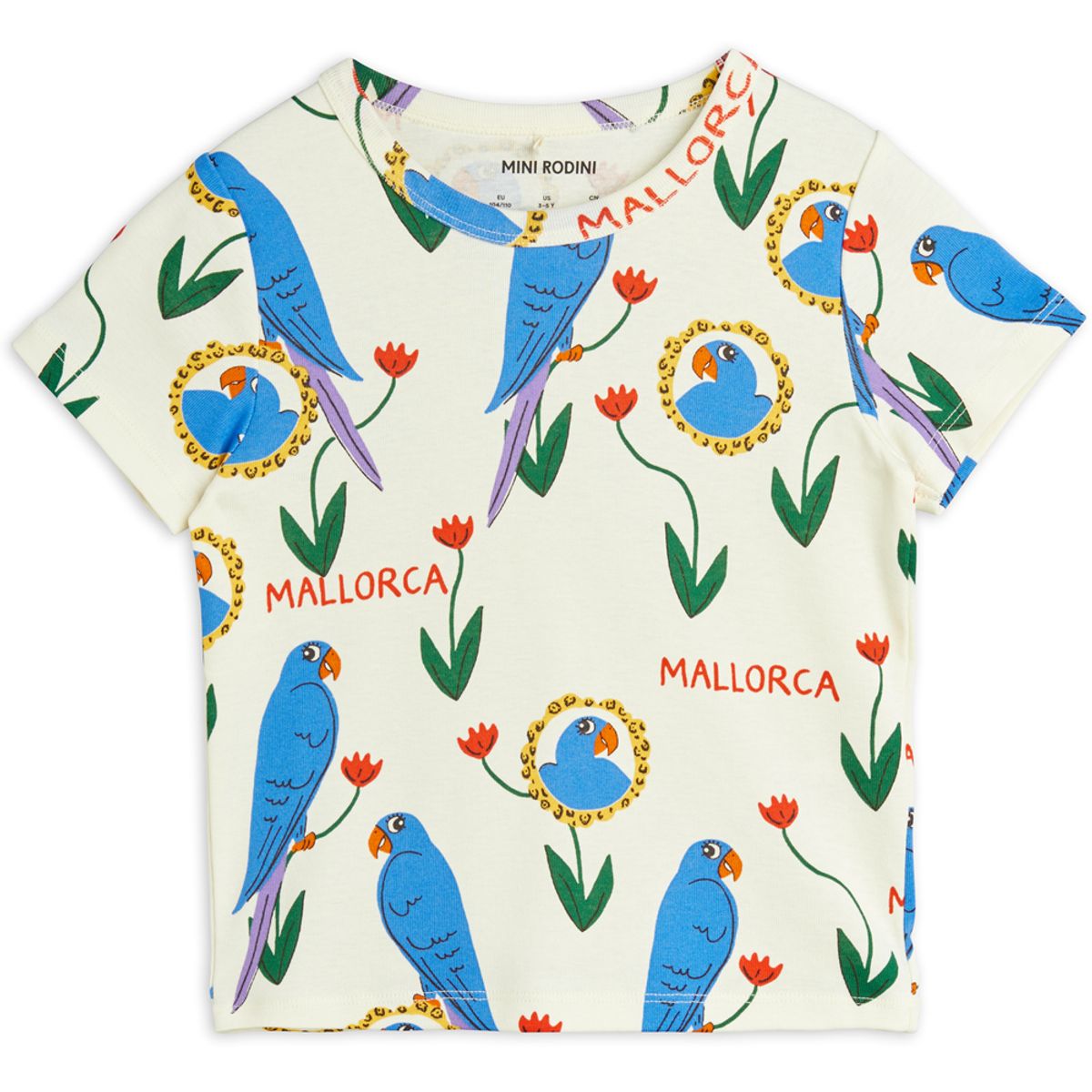 Organic Parrots t-shirt (92-98 cm)