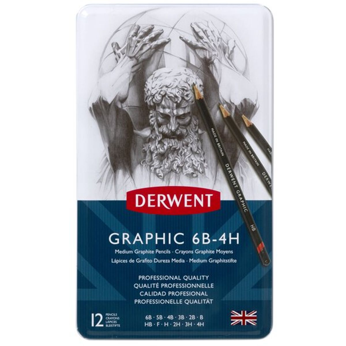 Derwent Graphic 6B-4H - 12 stk. - Fast L...