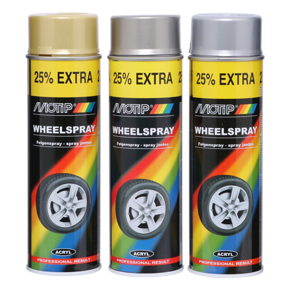 Motip Fælgspray - 500 ml. Guld - Wheelpaint Gold 04008