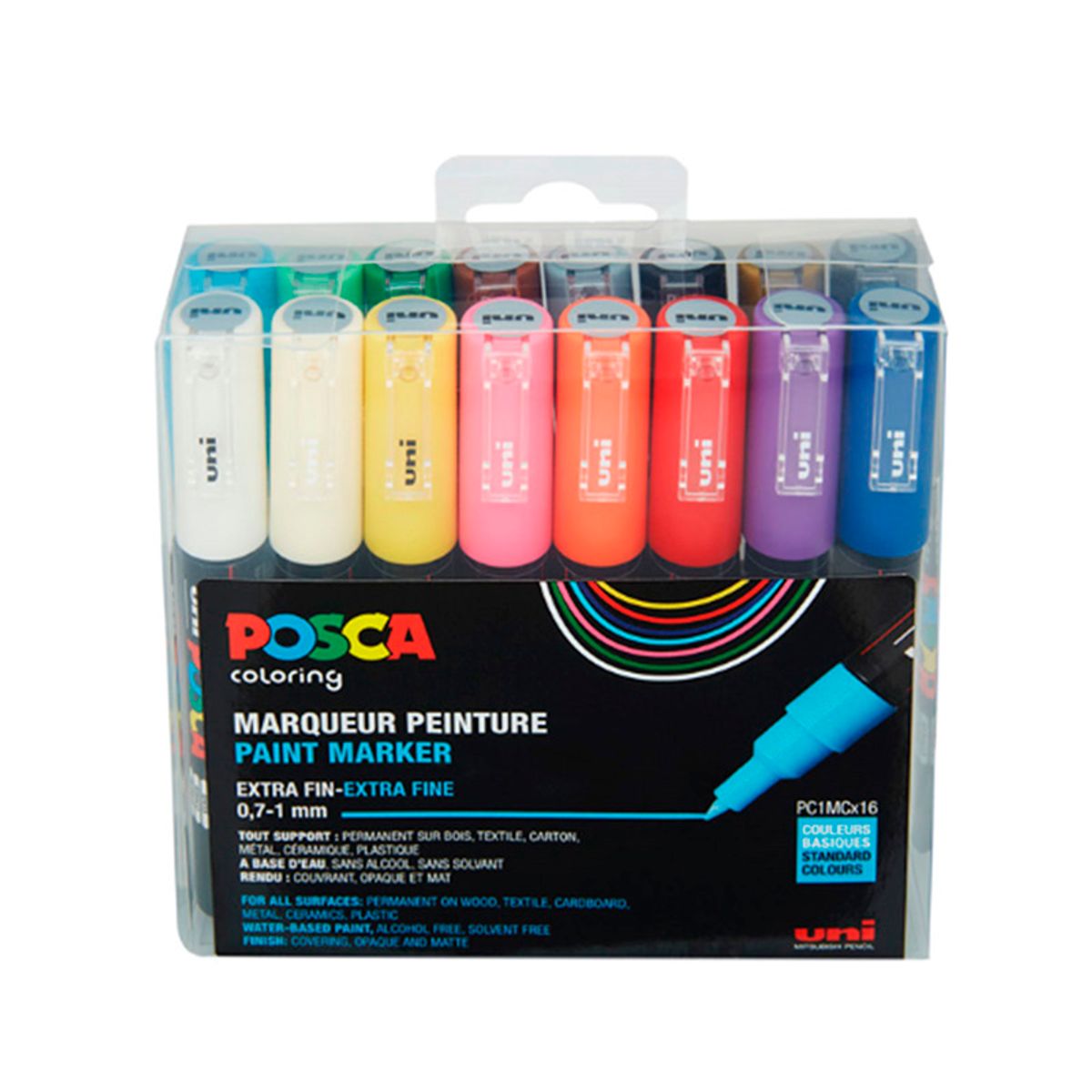 Uni Posca 16 stk. / PC1MCx16 / Std. farv...