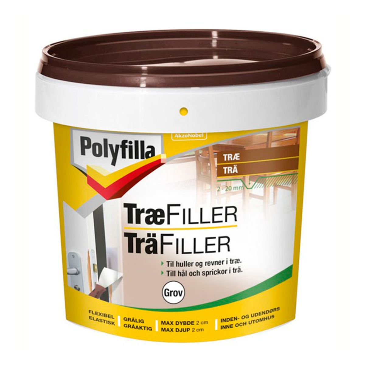 Polyfilla Træfiller - Grov - 1 kg.