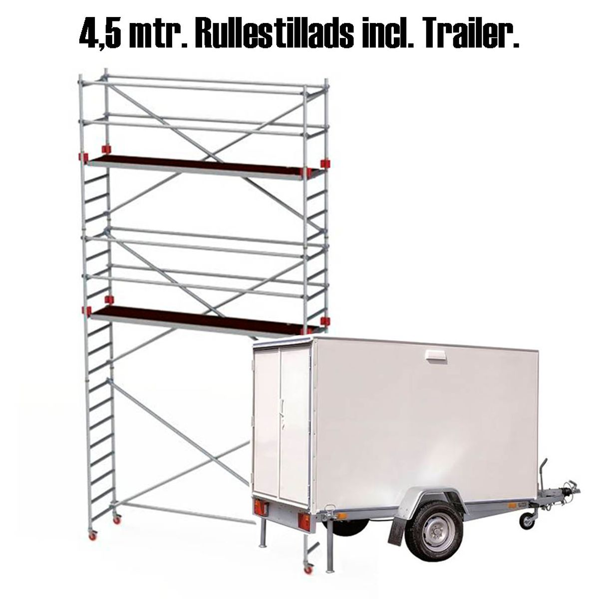 Lej stillads og trailer fra 500 kr. Weekend