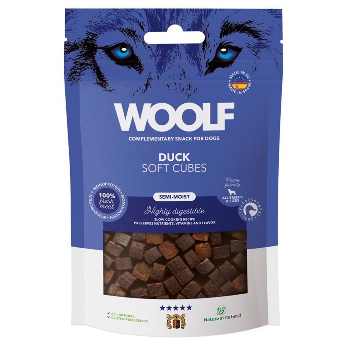 Woolf Soft Cubes Duck, 100g