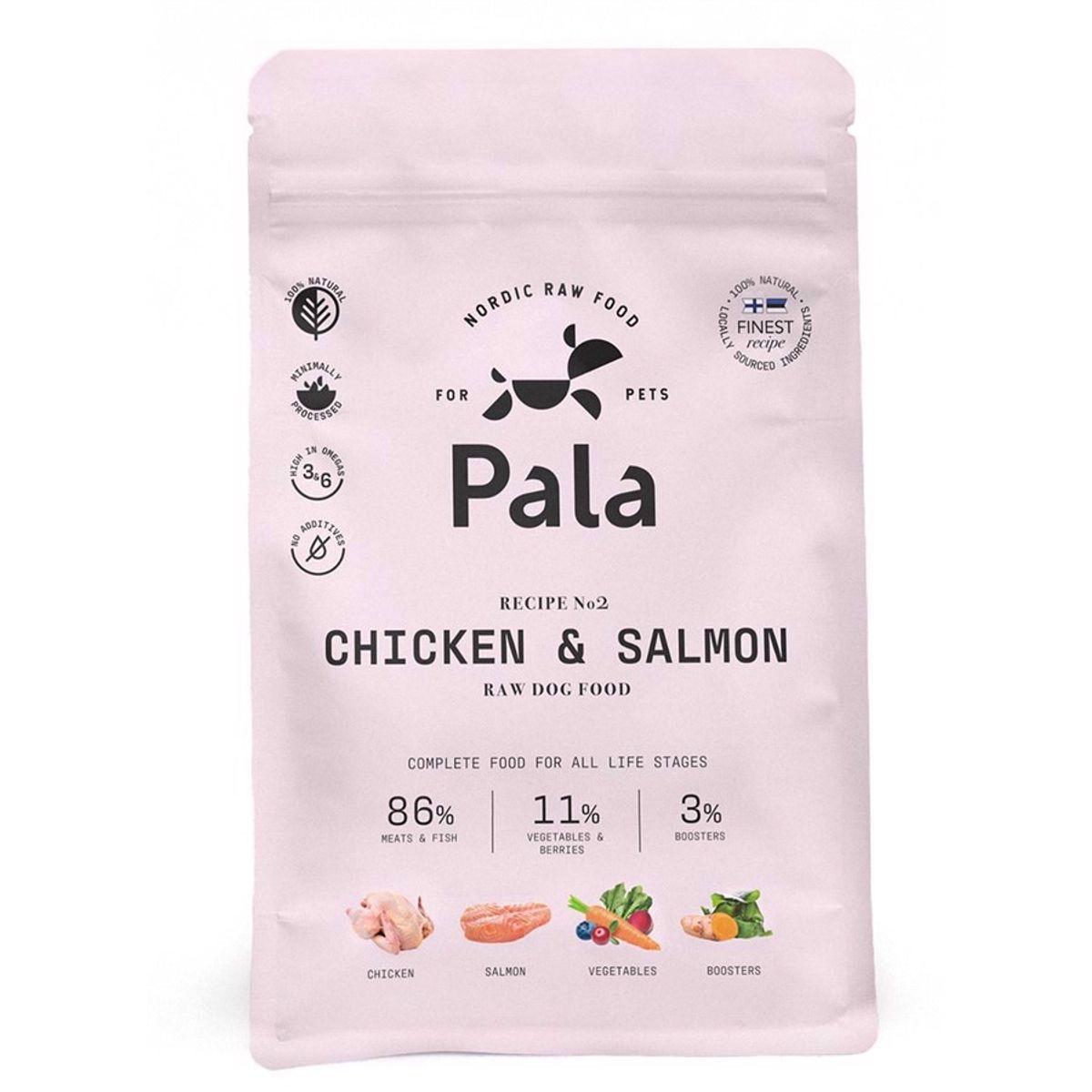 Pala Raw Dog Food Chicken & Salmon, 1 kg