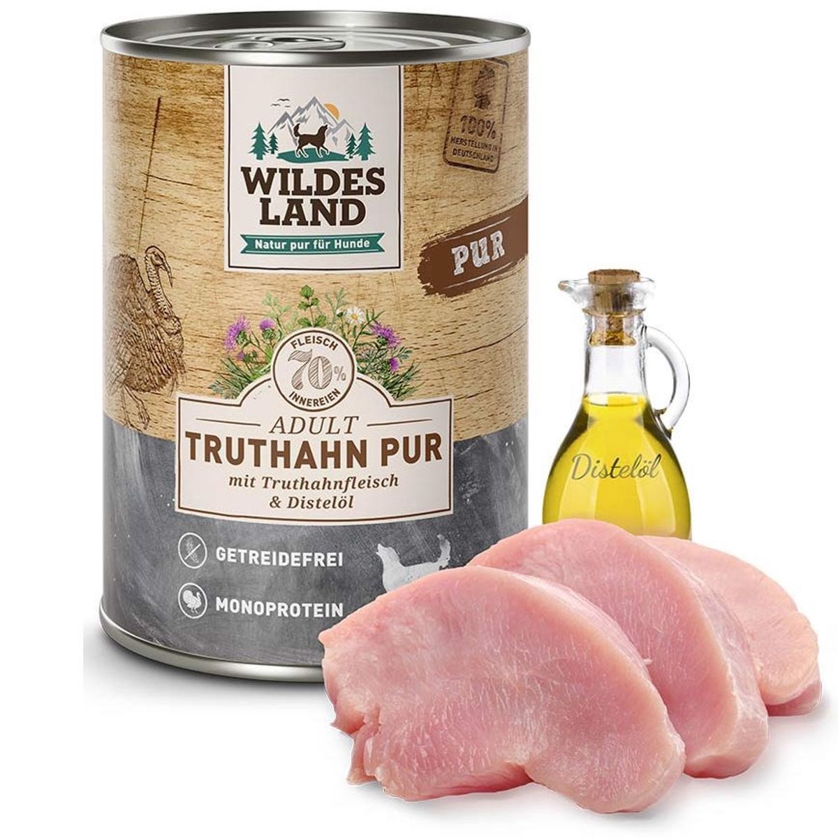 Wildes Land Pur Kalkun dåsemad, 400g