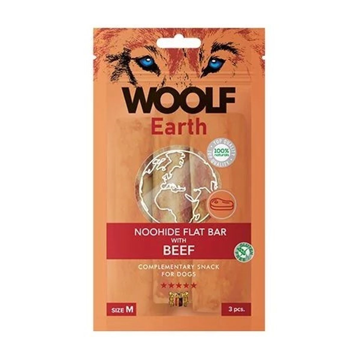 Woolf Noohide Sticks 3 stk medium, Beef