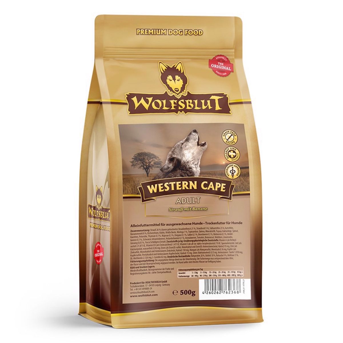 WolfsBlut Western Cape Adult med struds, 400g