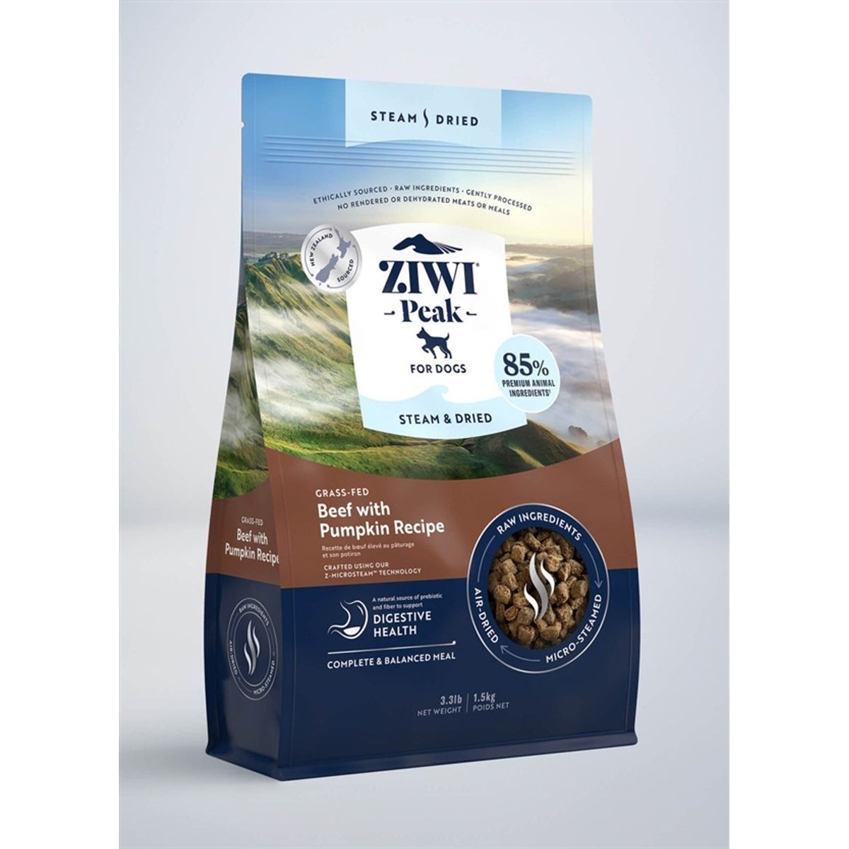 Ziwipeak Dog Steam & Dried, Beef, 1.5 kg