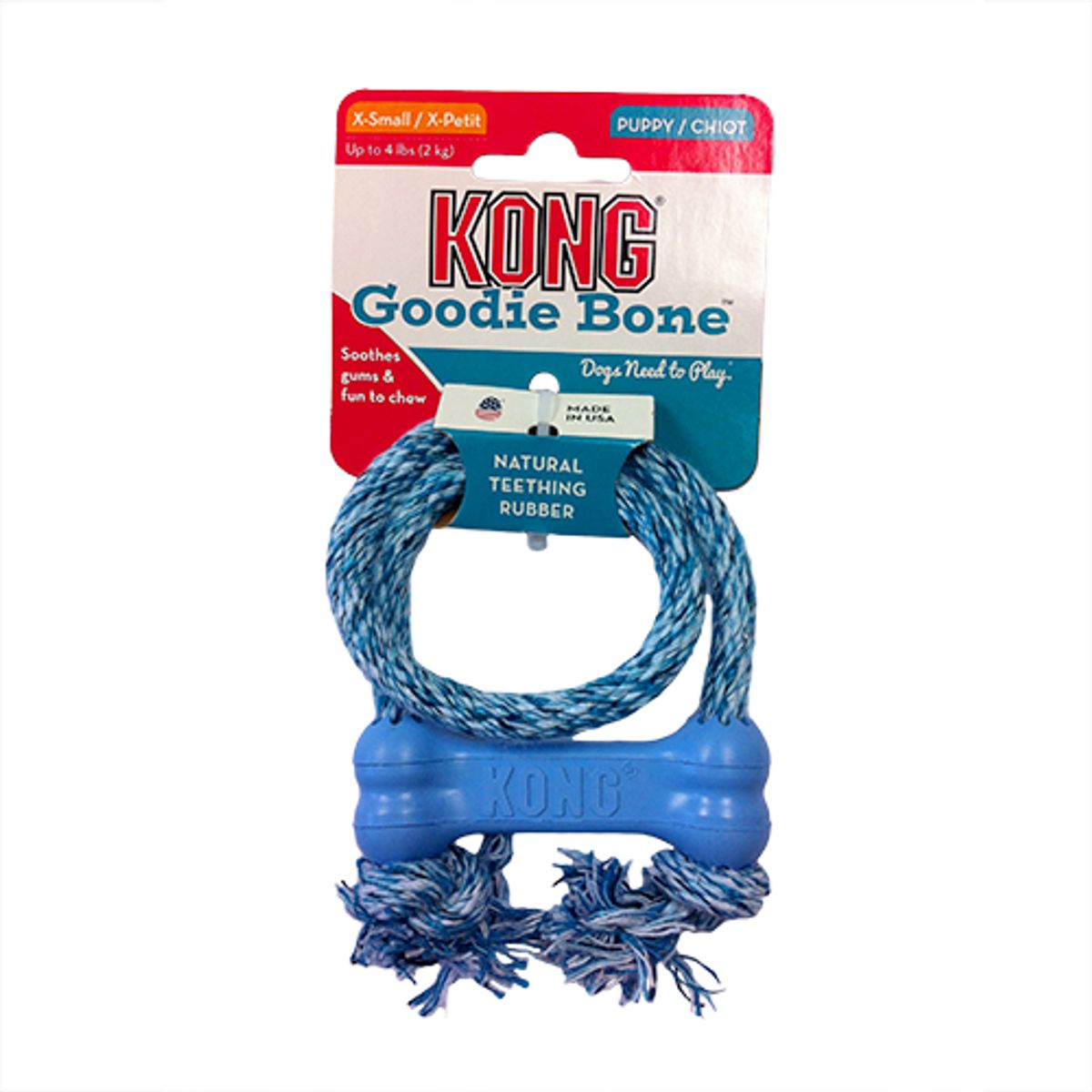 KONG Puppy Goodie Bone m/reb-Lyserød