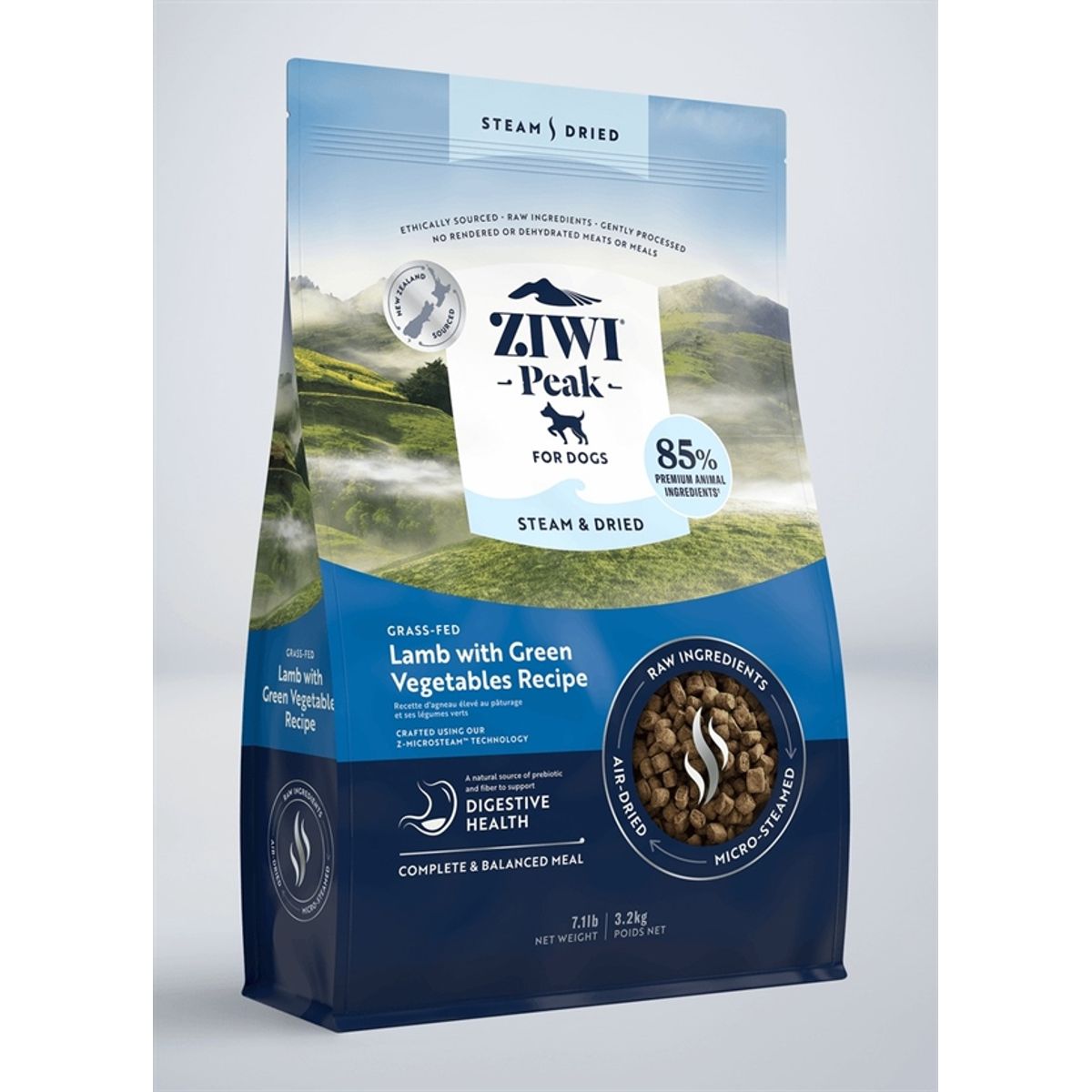 Ziwipeak Dog Steam & Dried, Lamb, 3.2 kg