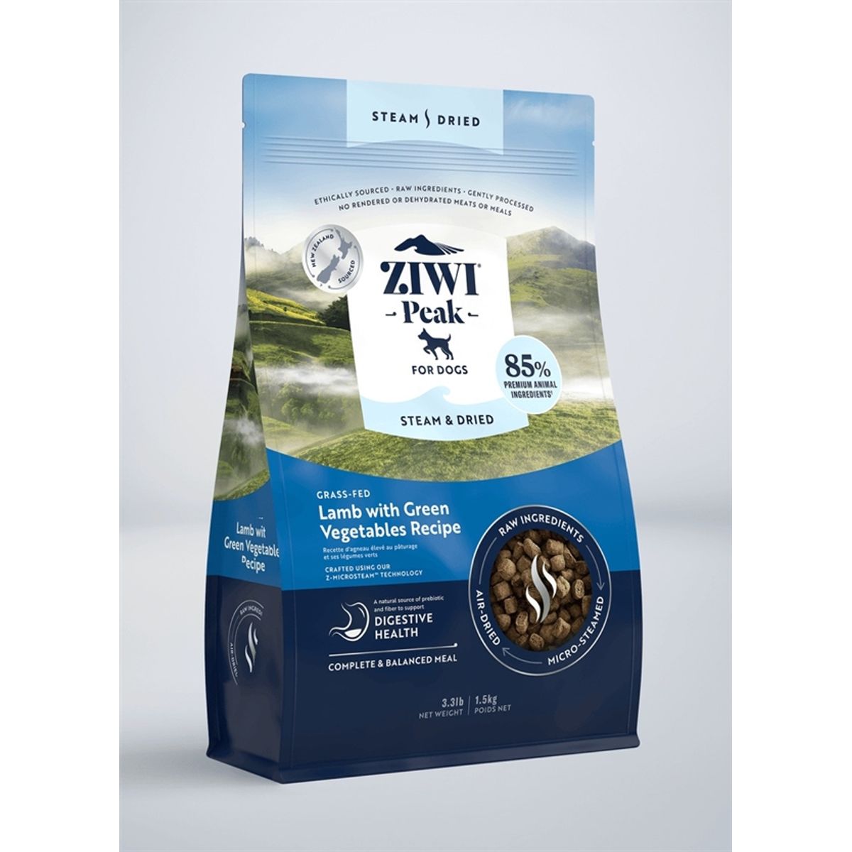 Ziwipeak Dog Steam & Dried, Lamb, 1.5 kg