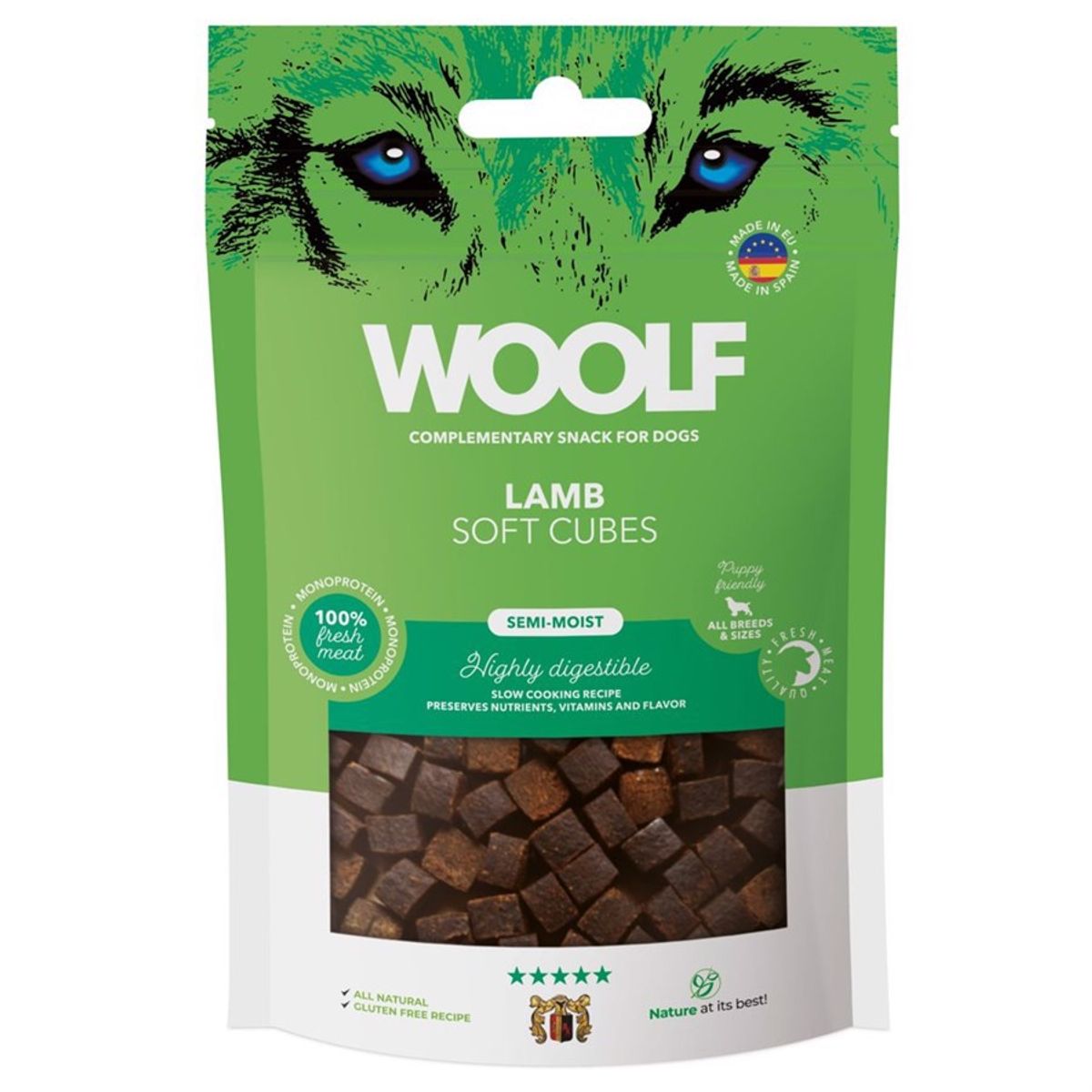 Woolf Soft Cubes Lamb, 100g